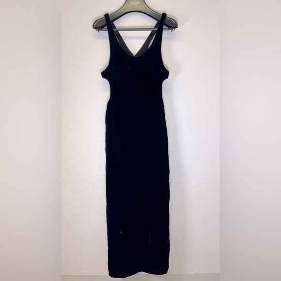 SAINT LAURENT  YSL Women's Black Cut-out Silk Dress size 4 FR 36 - Picture 11 of 16